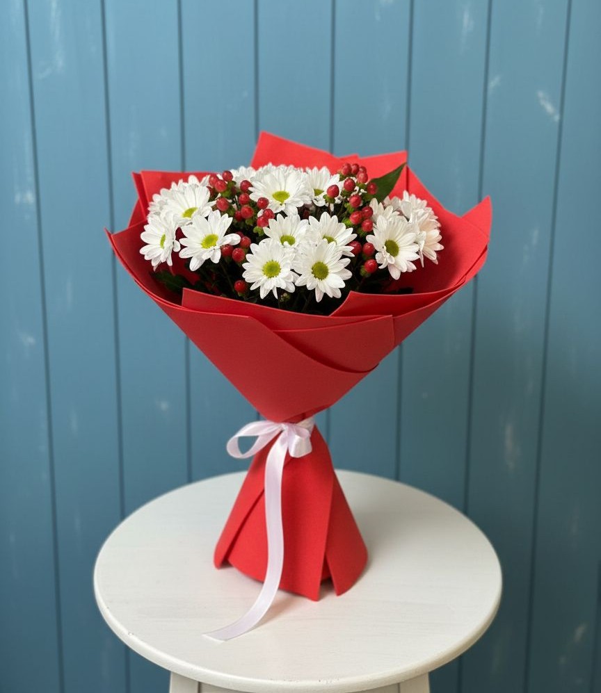 Букет цветов из: Хризантемы в Беляевка