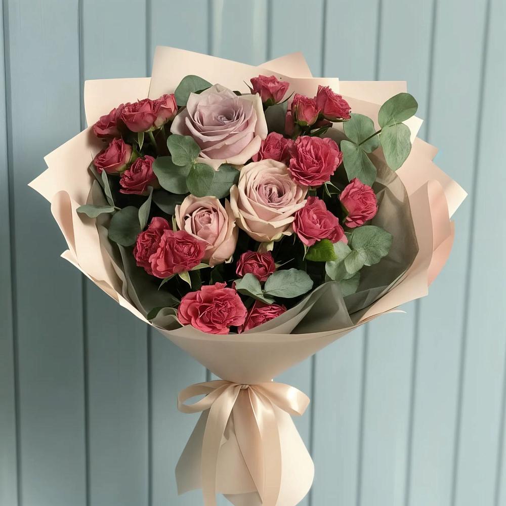 Букет цветов из: Гвоздики и Розы в Беляевка