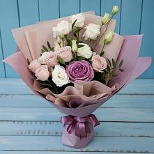 Букет цветов из:  Розы и Лизиантусы #REPLACE_PRED# Беляевка