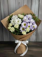 Букет цветов из:  Хризантемы и Розы #REPLACE_PRED# Беляевка