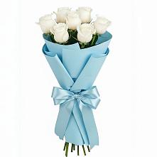 Букет 7 белых роз Проуд в Беляевка