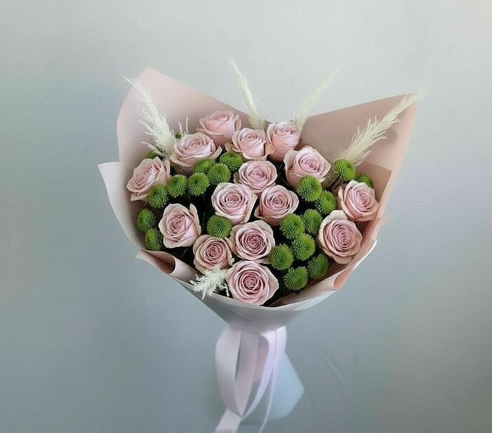 Букет цветов из: Розы и Хризантемы в Беляевка