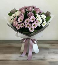 Букет цветов из:  Хризантемы и Розы в Беляевка