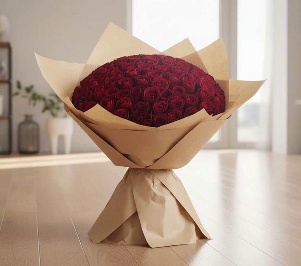 Букет 101 Красная роза в Беляевка