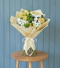 Букет цветов из:  Хризантемы и Розы в Беляевка