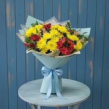 Букет цветов из:  Альстромерии и Хризантемы #REPLACE_PRED# Беляевка