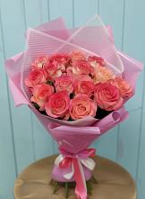 Букет 15 Розовых роз Равель #REPLACE_PRED# Беляевка