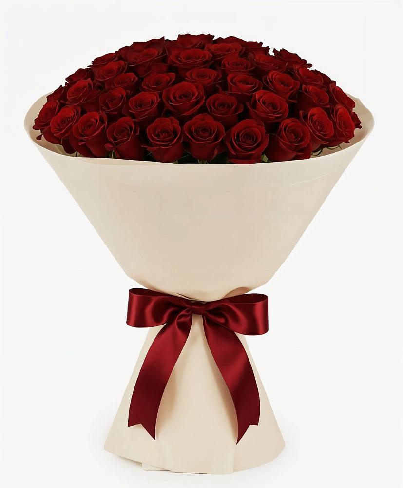 Букет 101 Бордовая роза Блэк Бакарра в Беляевка